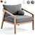 Malta Teak Lounge Chair - Comfortable Outdoor Elegance 3D model small image 4