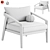 Malta Teak Lounge Chair - Comfortable Outdoor Elegance 3D model small image 6