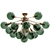 Sputnik Green Glass Chandelier 3D model small image 1