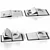 Floating Bookshelves with Open Books 3D model small image 3