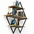 Floating Bookshelves with Open Books 3D model small image 4