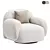 Modern Swivel Chair in Camel 3D model small image 1