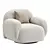 Modern Swivel Chair in Camel 3D model small image 2