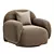 Modern Swivel Chair in Camel 3D model small image 3
