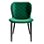 Elegant Green Gammi Chair 3D model small image 2