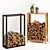  Metal Firewood Storage Racks 3D model small image 1