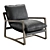 Crate&Barrel Polly Leather Accent Chair 3D model small image 1