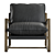 Crate&Barrel Polly Leather Accent Chair 3D model small image 3