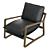 Crate&Barrel Polly Leather Accent Chair 3D model small image 4