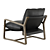 Crate&Barrel Polly Leather Accent Chair 3D model small image 5