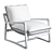Crate&Barrel Polly Leather Accent Chair 3D model small image 6