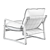 Crate&Barrel Polly Leather Accent Chair 3D model small image 7