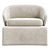 Modern Dark Gray Armchair by Deprimo 3D model small image 3