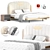 Modern Floating King Bed Homary 3D model small image 1