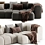 Chic SHAMARA Sofa Design 3D model small image 5