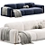 Modern Italian 3-Seater Sofa 3D model small image 2