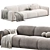 Modern Italian 3-Seater Sofa 3D model small image 3