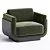 Modern and Chic Ebisu Armchair 3D model small image 1