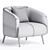 Stylish Amalfi Armchair in 3D 3D model small image 4