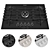 GEFEST 5-Burner Built-in Gas Cooktop 3D model small image 5