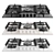 GEFEST 5-Burner Built-in Gas Cooktop 3D model small image 6