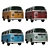 Vintage Volkswagen T2 Bus Model 3D model small image 2