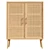 Natural Mid Century Wood Cabinet 3D model small image 2