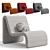 Modern Zurich Occasional Chair 3D model small image 1