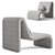 Modern Zurich Occasional Chair 3D model small image 4