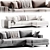 Modern Fabric Sectional Sofa Set 3D model small image 3