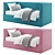 Carolina Bed Frame: Elegant & Sleek 3D model small image 1