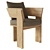 Teak Rectangular Dining Set 3D model small image 4