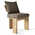 Teak Rectangular Dining Set 3D model small image 5
