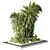 Tropical Outdoor Garden Plants Set 3D model small image 3