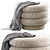 Cazarina SELS Ottoman Pouf 3D model small image 1