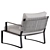 Modern Phoenix Armchair with Corona Texmap Design 3D model small image 2