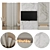 Modern Style TV Wall with Bio-Fireplace 3D model small image 1