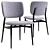 Modern Grey Yoko Chair 3D model small image 1