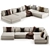 Elegant Katarina Corner Couch Sofa 3D model small image 5