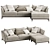 Mare Manifesto Sofa: Elegant Design 3D model small image 1