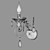Galatea Gold & White Wall Sconce 3D model small image 2