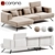 Luxurious Golden Chateau d'Ax Sofa 3D model small image 3