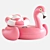 Tropical Flamingo Inflatable Pool Float 3D model small image 1