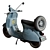 Vintage Italian Vespa Scooter 3D model small image 2