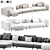 Sleek Modular Sofa Set, 2015 3D model small image 1