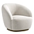 Modern Chic Club Armchair Furniture 3D model small image 2