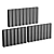 Apollo Wave Horizontal Designer Radiator 3D model small image 3