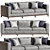Modern Gray Noel Sofa 2014 3D model small image 3