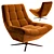 Garda Decor Velvety Swivel Chair 3D model small image 1