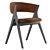 Sleek Modern Remo Dining Chair 3D model small image 4